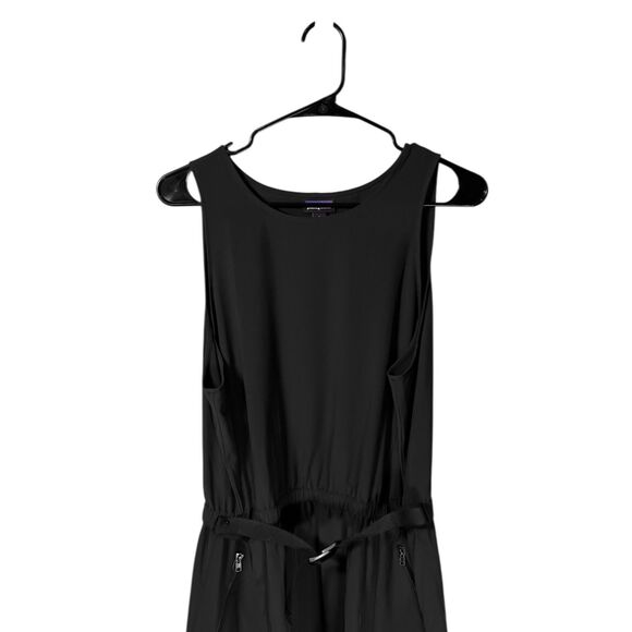 Patagonia Fleetwith Belted Dress Basalt Black Sleeveless Pockets Lightweight L - Picture 6 of 10